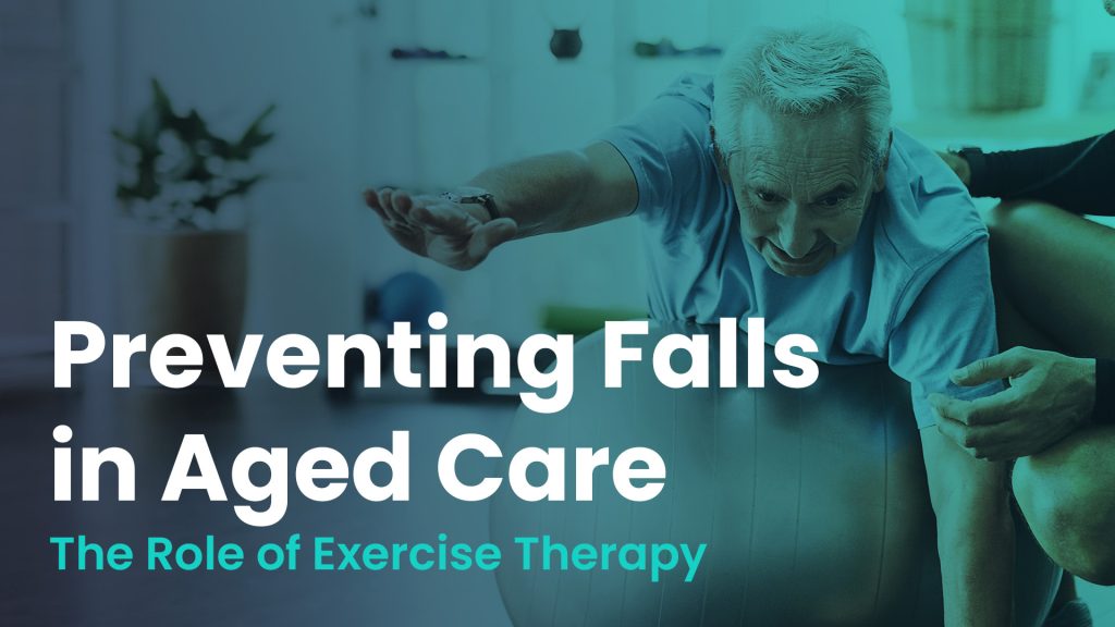 Elderly person performing balance exercises with a therapist at Exercise Therapies to prevent falls.