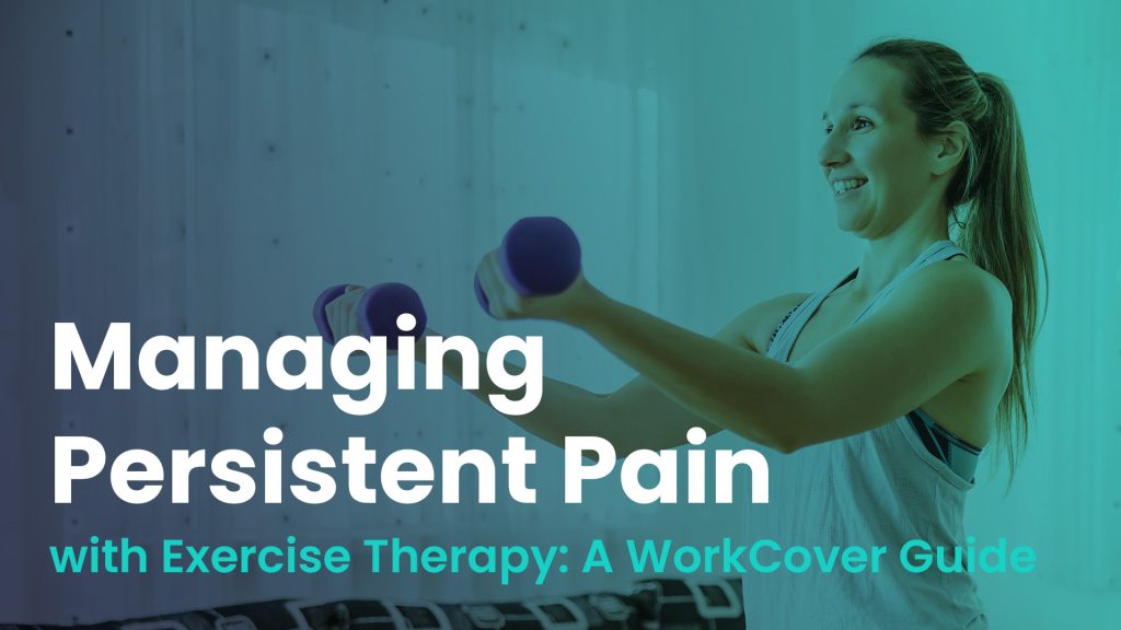 Individual receiving exercise therapy at Exercise Therapies to manage persistent pain through WorkCover support.